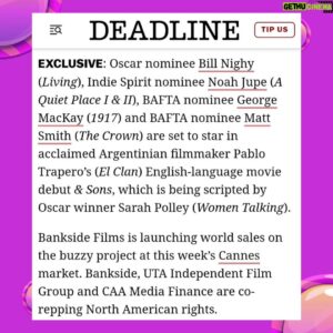 Axel Kuschevatzky Instagram - Nos tomó años pero finalmente podemos contar nuestro próximo proyecto: la película & SONS, dirigida por Pablo Trapero con guión de la ganadora del Oscar Sarah Polley y un elenco magistral - Bill Nighy, Noah Jupe, George MacKay y Matt Smith. Todos los que hacemos Infinity Hill estamos más que felices.

It took us years but we can finally share our next project: the film & SONS, directed by Pablo Trapero written by Oscar winner Sarah Polley with an awesome cast - Bill Nighy, Noah Jupe, George MacKay and Matt Smith. The whole Infinity Hill family is ecstatic.

#andsons #film #movie #película #pablotrapero #sarahpolley #mattsmith #georgemackay #noahjupe #BillNighy #InfinityHill