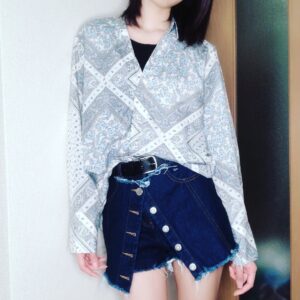 Ayaka Morikawa Instagram - お昼頃は暖かかったけど、今の時間はやっぱり寒いね😭
#今日のコーデ #ジージャン #gジャン #おしゃれさんと繋がりたい #春服