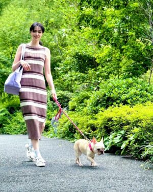 Ayako Kawahara Instagram - 選挙へ行きました
#tokyo #frenchbulldog #フレブル #化粧品 #brilliage