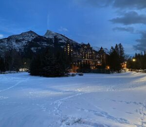 Azita Ghanizada Instagram - BANFF ❄️🪄

Magical winter wonderland ❄️
Icy lakes 🤍 snow hikes ✨hot springs 🌊 more snow ❄️ epic nature🗻stunning heritage hotel, snow doggy, dreamy dream dreams photo stream. 

#lakelouise #banff #geataway #fairmontbanffsprings #travel #snow #birthday