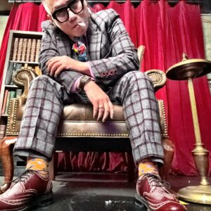 BD Wong Instagram - Finishing off our penultimate week. Having a great time on this World Premiere of #KateAttwell's Hilarious and Haunting play #BigData @kadatt at @actsanfrancisco #tonirembetheater until MARCH 10. "Insight" Glasses and "Aiden" Derby brogues by my hero @fluevog Big Data Costume Designer @lydiatanji