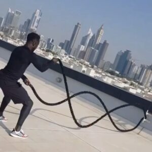 Bacary Sagna Instagram - Dubai was drippin’ .. training in style with a view.. I’m a Dubai for life 😍🙏🏾 until next time... @coachnic_  @transformaltitude  #throwback #dubai #uae #training
