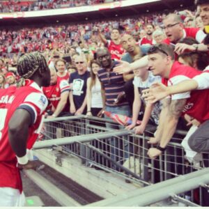 Bacary Sagna Instagram - Because memories stay 😍, 6 years ago today... 16th/17th may 2014. That was a craaaaaazy day isn’t it 😅. Not only because of the scenario of the Fa Cup final...but because i knew it would probably be my last game with @arsenal .. a total mix of emotions. Feeling 🤲🏾 Blessed 🤲🏾 #facupfinal2014 #arsenal #winners #winningfeelsgood #farewellgame #wembleystadium #mybrothers
