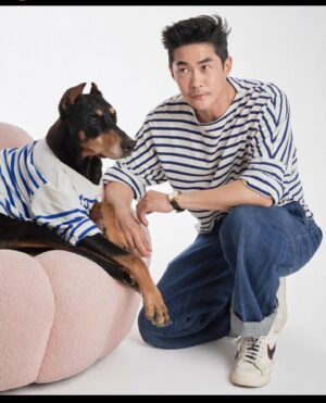 Bae Jung-nam Instagram - 싱글즈 5월호 😃🙌🏼 싱글즈와의 캠페인 #끝까지사랑하세요 🐶🩷🩷🩷@singlesmagazine @kimtaeeun_photographer
