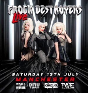 Baga Chipz Instagram - ⚡️𝗙𝗥𝗢𝗖𝗞 𝗗𝗘𝗦𝗧𝗥𝗢𝗬𝗘𝗥𝗦 𝗟𝗜𝗩𝗘⚡️
Frock Destroyers Are Back Together And Heading To Manchester This Summer For An Exclusive Live Show! Hosted By The Fabulous @iamdestinydyson 

Tickets On Sale Now Via The Link In Our Bio! 
.
.
.
.
#frockdestroyers #DivinaDeCampo #BagaChipz #BluHydrangea #Dragraceuk #WorldOfWonder #Manchester