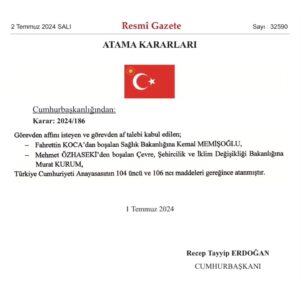 Bahadır Yenişehirlioğlu Instagram - Cumhurbaşkanımız Sayın @RTErdogan’ın tensipleriyle; Çevre, Şehircilik ve İklim Değişikliği Bakanımız olarak atanan Sayın Murat Kurum’u ve Sağlık Bakanımız olarak atanan Kemal Memişoğlu’nu tebrik ediyor, görevlerinde başarılar diliyorum.

Görevlerini devreden Bakanlarımız; Sayın Mehmet Özhaseki’ye ve Sayın Fahrettin Koca’ya bugüne kadarki hizmetlerinden dolayı teşekkür ediyorum.

@muratkurum
@kemalmemisoglu53
drfahrettinkoca
@mehmet_ozhaseki