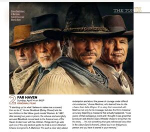 Bailey Chase Instagram - Nice coverage for the tv premiere of FAR HAVEN on 4/14/24 only on @insp_tv!!!!
.
.
.
#tv #show #cowboy #movie #bruceboxleitner #longmire #cobrakai #martinkove #arizona