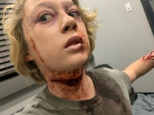 Banks Repeta Instagram - Special Effects make up team of Black Phone rocked it! #film #blackphone #kidactor #filmnc #horrormovies #actor #banksrepeta #sknabz