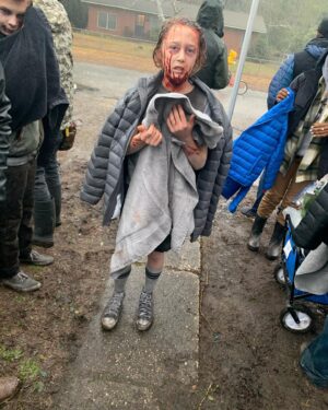 Banks Repeta Instagram - On location with The Black Phone.  FYI-movie rain is actually wet.  #blackphone #theblackphonemovie #horror #horrormovies #specialeffects #specialeffectsmakeup #kidactor #banksrepeta #sknabz #stwtalent #a3artistsagency #jacobmoran #behindthescenes