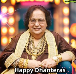 Bappi Lahiri Instagram - May Goddess Laxmi fill your life with Wealth,Prosperity and a Grand life !! Happy Dhanteras ❤️ #bappilahiri #2023 #gold #bling