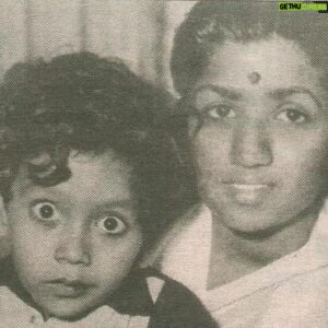Bappi Lahiri Instagram - Pranaam to the one and only Maa Saraswati of music :) Didi 🙏 ( That  is me when I was 3 years old with Didi ) #latamangeshkar