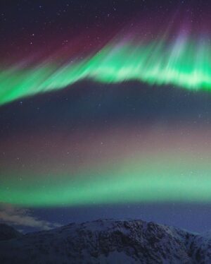 Bára Vávrová Instagram - Never felt very skilled when it comes to northern lights photography as I always need a lot of time to prepare and think about my pictures, so I almost always end up stressing and before I find a good composition, the show is mostly over. I really respect the photographers who are good at that. This particular night in Kattfjord I gave up after a few shots and just stared at the sky, which is something I rarely do, when the lights are good, but it was sooo good and after a long time I was able to feel the deep fascination and gratitude that I can experience this again. Later I found at least this shot of nice layers, one of the attempts to capture the beauty, saving it here, as a little memory of a special night. 

#tromsø #northernlights #auroraborealis #kattfjord #arctic #landscape #aurora #earthpix #winter