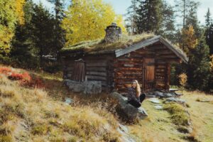 Bára Vávrová Instagram - Right now I wouldn’t mind to disappear in the colourful forest of Grøtådalen, sleep in a tent next to the lake Oasen or listen to the burning wood in the mossy cabin on the shores of Nedre Roasten. Autumn Femundsmarka is something else, always worth coming back to. 

#femundsmarka #fulufjället #gutulia #norge #sverige  #engerdal