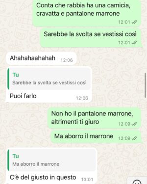 Barbascura X Instagram - @disneyit mi ha invitato alla premiere di Inside Out 2.
Dato che in questi giorni stava a Roma quella imbecille di @_federica_cacciola che mi ostino a coinvolgere nella mia vita, le ho detto “accompagnami così se ti vedo piangere durante il film ti piglio per il culo e mi allieto la serata”. Cosa che puntualmente è successa.
Ho scoperto da lì a breve che era previsto un dress code.  Vi allego la conversazione che ne è derivata. Ps: qualcuno effettivamente è venuto in pantalone marrone, camicia bianca e cravatta, ma pareva Spongebob. Ho vinto.
Ps: #insideout2 spacca.