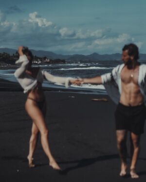 Barbora Zavadilová Instagram - Lovely couple shooting at blacksand beach Bali. Great afternoon with these friendly people. One of my most favourite, responsible and pro models from Prague. And we did it in Bali 🤩🤩🙏 Thanks a lot for your time  and nice shots guys 🤍