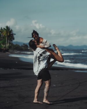 Barbora Zavadilová Instagram - Lovely couple shooting at blacksand beach Bali. Great afternoon with these friendly people. One of my most favourite, responsible and pro models from Prague. And we did it in Bali 🤩🤩🙏 Thanks a lot for your time  and nice shots guys 🤍