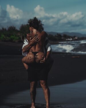 Barbora Zavadilová Instagram - Lovely couple shooting at blacksand beach Bali. Great afternoon with these friendly people. One of my most favourite, responsible and pro models from Prague. And we did it in Bali 🤩🤩🙏 Thanks a lot for your time  and nice shots guys 🤍