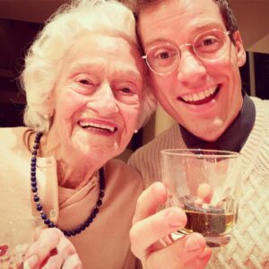 Barrett Foa Instagram - Yesterday was Nonnie’s 102nd birthday, so naturally, I raised a glass of scotch in her honor.  She passed peacefully back in May at the ripe young age of 101 (and 3/4). She and I grew very very close over the past decade. I got to be with her on one of her final days, and I whispered all our inside jokes in her ear.  She drank single malt scotch every single day of her life - I even named my dog Scotch after her favorite drink (mine, too.) Nonnie, I know you’re up there enjoying a Dewar’s (rocks glass, ice on the side) and secretly gobbling up milk chocolate Easter bunnies (solid only, none of that cheap stuff) in that big closet in the sky.  Giving you a big, loud “kiss in ear!” Let’s all raise a glass to my late grandma, Marie “Nonnie” Foa! 🥃 .
.
#grandma #nonnie #scotch #singlemalt #dewars