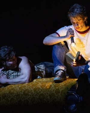 Barton Cowperthwaite Instagram - I have the honor of taking over the official @outsidersmusical IG page for our opening day tomorrow!!!
•
Please follow along on the official Outsiders page for all the behind the scenes fun of this massive and exciting day!
•
Until then enjoy these incredible production images from @murphymade 📸
•
✨STAY GOLD ✨