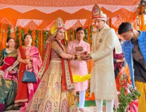 Basant Bhatt Instagram - Many many congratulations to my beloved newly wedded brother @pwn_joshi and Ganga for the beginning of this beautiful journey together. God bless you both with immense happiness and prosperity ✨ #pawanganga24