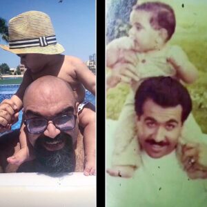 Bashar Al-Jazzaf Instagram - كان شايلني على ظهره و بعدها شلت ولدي اللي شايل اسم ابوي على ظهري .. الفرقا صعبه و الشوق يذبح .. تعال يوبا شوف صار عندي شكوري و فروسي .. تعال يوبا شوف عايلتي الصغيره يحبونك و اهما ماشافوك .. تعال اسمع صوت شكوري و اهوا يقول اسمك و تعال شوف فروسي و اهوا يبوس صورتك .. ابوي كان كل يوم يسألني .. ها شنو سويت اليوم .. حققك اللي بخاطرك .. محتاج شي .. تبي شي .. ناقصك شي .. لا تدخل البيت و انت مزعّل احد .. لا تنام و انت ظالم احد .. ساعد الكل باللي تقدر عليه .. 

يوبا .. مشتاقلك وايد .. و حققك بعض احلامي .. و البطل الخارق اللي كان ودي اسويه .. سويته .. و المسرح اللي كنت ابيه و دشيته و مستمتع فيه .. احبك يبا .. و عسالله يرحمك برحمته يارب .. واحشني يوبا 🤍🤍