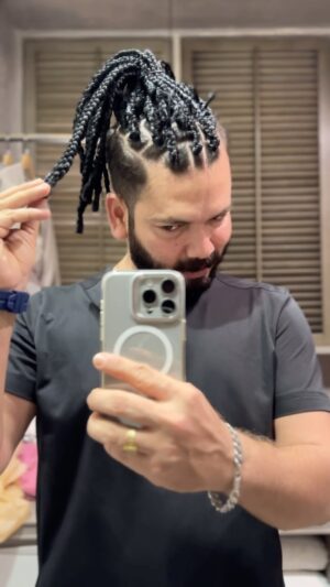Basheer Bashi Instagram - Hair Box Braids Twist 😜😅