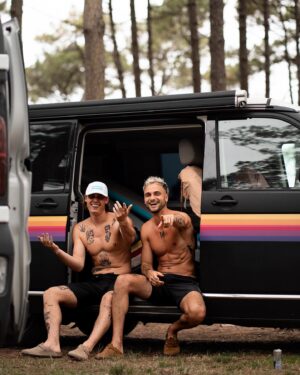 Bastien Grimal Instagram - Meilleur surftrip entre bros 🚌🏄🏼‍♂️❤️ @lucas.drag 
📸 @adamkfe ❤️