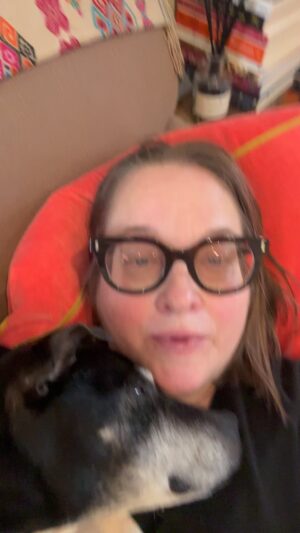 Beatie Edney Instagram - Millie had to go back to the vet as she wasn’t eating. She is eating now. I didn’t realise her recovery would be so up and down. #rescuedig #abandoneddog