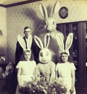 Beatie Edney Instagram - Happy Easter peeps. Hope you see your family and friends. Sending creepy Easter greetings to you all. 🍃🌼🪺🐣🐥🐇