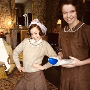 Beau Gadsdon Instagram - The young princesses filming Series 3 of The Crown @thecrownnetflix
