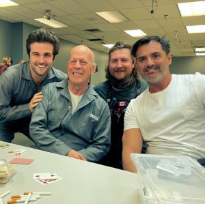 Beau Mirchoff Instagram - Something tells me Bruce is going to find a way out of this prison.  #knightmovies #happyfriday #brucewillis #haveagreatweekend 📸 =the one and only @bcoxdp