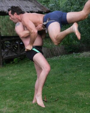 Beau Mirchoff Instagram - Highly recommend adding Viking wrestling to your wedding’s itinerary.