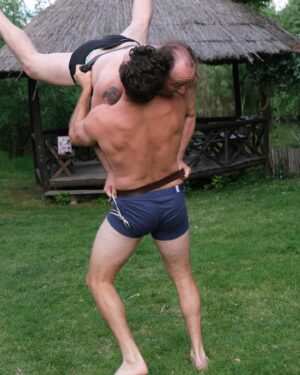 Beau Mirchoff Instagram - Highly recommend adding Viking wrestling to your wedding’s itinerary.
