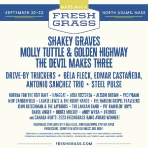 Béla Fleck Instagram - I'll be busy at @freshgrassfestival this year. I'll be playing with @edmarcastaneda and @antoniodrums1 and a FreshGrass Concerto!

Tickets are on sale now: https://freshgrass.com/north-adams/
