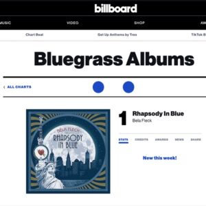 Béla Fleck Instagram - Rhapsody In Blue jumped back in the Bluegrass Charts and went to Number 1 again!