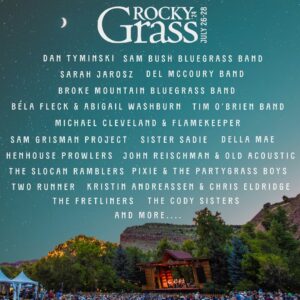 Béla Fleck Instagram - Guess who's coming to @planet.bluegrass RockyGrass in Lyons, CO this July? 🙋‍♂️

I'll be there with @abigailwashburn. Tickets are almost gone so move fast if you haven't gotten them yet!