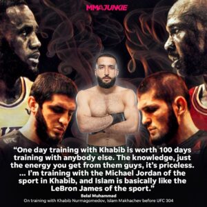 Belal Muhammad Instagram - Belal Muhammad is getting title fight prep from the Jordan and LeBron of MMA 🐐 #UFC304 (via @farahannoun)

🔗 FULL INTERVIEW IN BIO
