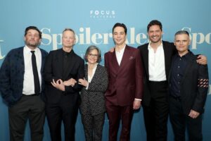 Ben Aldridge Instagram - The @spoileralertthefilm premier. A family affair, really. What a family. A dream come true, honestly.

Styled by @felicitykay in @hermes 
Grooming by @melissa.dezarate