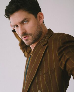 Ben Aldridge Instagram - Thank you for having me @wwd - We talked about @knockatthecabin and various other juice 🧃 

Photographed by @sirdavidsimon at @slip_studio 
Styled by @felicitykay