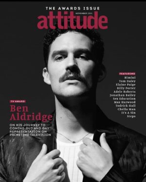 Ben Aldridge Instagram - A huge thank you to everyone @attitudemag for this and for giving me the TV award. A significant marker for me. Thank you to my beautiful friend @therealpearlmackie for presenting and for saying the things. @johnharrisdunning thank you for your thoughtful writing and for getting it. Truth sets free. Issue out now. 

Editor in Chief: @cliffjoannou 🤍
Interview: @johnharrisdunning 
Photography: @deanryanmcdaid_ 
Fashion director: @josephkocharian 
Fashion assistant: @sachadance_ 
Grooming: @rosskwan 

Styled on the night by @rosefordestudio in @nanushka