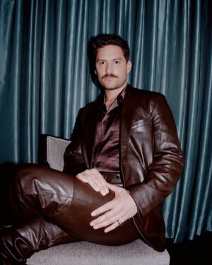 Ben Aldridge Instagram - Photographed by the lovely @thekateowen before the @knockatthecabin world premier 🍫 

Styled by Queen @felicitykay in @hermes 

Grooming by @lailalhayani 

Fashion assistant @forzamike__ 

Tailoring @sojo.uk