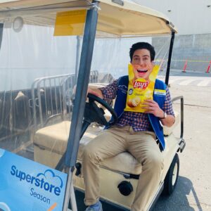 Ben Feldman Instagram - SMILE!! According to “HR” I’m not “allowed” on “set” until i get a real “mask” but anyway  @lays is sharing the smiles and stories of people who are inspiring joy and positivity in their communities w limited edition bags! Plus they’re donating $1 MILLION in support of @operationsmile, a charity that I have supported for years! They were nice enough to send me a custom bag with my horrifying smile on it. Tell me how you’re spreading smiles by picking up a Lay’s Smile bag today and using #SmilewithLays