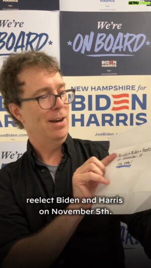 Ben Folds Instagram - Welcome to the Granite State @actualbenfolds! We were thrilled to have Ben stop by recently to meet supporters and discuss the stakes of this election and the dangers of Project 2025.

Check it out, then get ready to reelect @joebiden in November! #NHPolitics