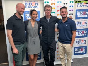 Ben Folds Instagram - Ben spent all of yesterday in New Hampshire with @bidenfornh. Here are just a few highlights of what was overall a great day!

1) Signing up voters for @potus Joe Biden
2) Meeting with the Biden NH Voter Protection Team
3) Speaking to a crowd of over a hundred local campaign volunteers at a NH brewery (@tosharebrewing)
4 - 5) Joining a discussion with educators and local elected leaders at the Biden field office in Manchester, NH
6) Meeting with some members of the phone bank/field team

Check out your voter registration status at Vote.gov!