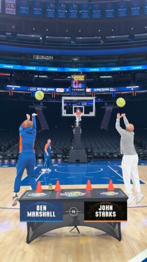 Ben Marshall Instagram - 🤯 taking on a Knicks legend! Ben Marshall vs. John Starks in money ball