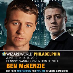 Ben McKenzie Instagram - PHILADELPHIA! I’m excited to come and visit you. I’ll be at @WizardWorld JUNE 14 & 15! Use my code (MCKENZIEWW) at checkout to get 20% OFF ADMISSION!! See you soon!! #WizardWorldPHILADELPHIA #WizardWorld