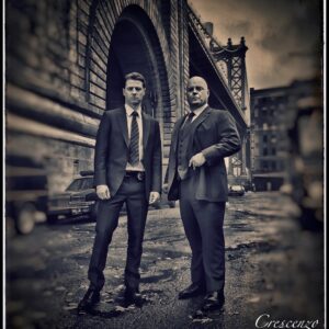 Ben McKenzie Instagram - Under the bridge w/ @michaelchiklis. Taken by our esteemed (Emmy nominated) DP Crescenzo Notarile. #gotham #gothamseason3