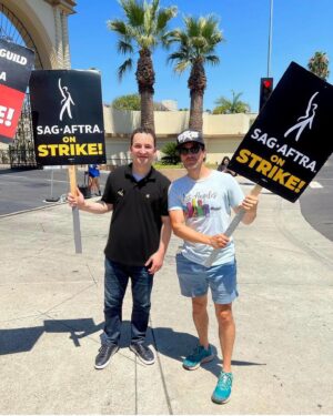 Ben Savage Instagram - Standing with my fellow SAG-AFTRA members and union members across the country fighting for fair wages and fair contracts