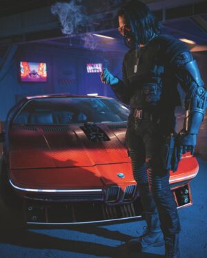Ben Schamma Instagram - Happy birthday Cyberpunk. Such a great game. I fell in love with it from the very first moment. Here is some Cyberpunk stuff we did over the years. Enjoy. ☺️
@vi_dan @andy_long_nguyen @gongbao @stylouz_cosplay @cdpred @cdpr_dach @bmwdeutschland @porsche 
#cyperpunk #cyberpunk2077 #cyberpunkcosplay #cosplay #cosplayer #malecosplay #v #johnnysilverhand #bmw #porsche #matrix #johnwick #fight #martialarts #playstation #xbox #gaming