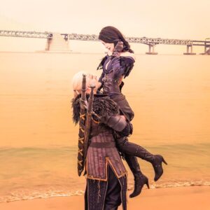Ben Schamma Instagram - Well, time flies.
At gamescom I had the pleasure to work with @myboo_cosplay again. I met her in Busan when we promoted went in South Korea in 2017. She looked wonderful as Yennefer and we had an awesome photo shoot at the beach. And as South Korea is pretty far away from Germany I thought I would never see her again. But @cdpred brought us back together for @gamescom 2023 to promote @cyberpunkgame - Phantom Liberty.
She looks sooooo cool in her Cyberpunk outfit.
Another year, another country, another game. 
More pictures are coming soon (the gamescom picture is just from my phone) because the amazing @eosandy_ took many pictures of us, of me and the whole Cyberpunk set up and locations. 
#witcher #thewitcher #geralt #yennefer #geraltcosplay #witchercosplay #cosplay #cosplayer #busan #southkorea #cyberpunk #cyberpunkcosplay #nightcity #gaming #ps5 #xbox